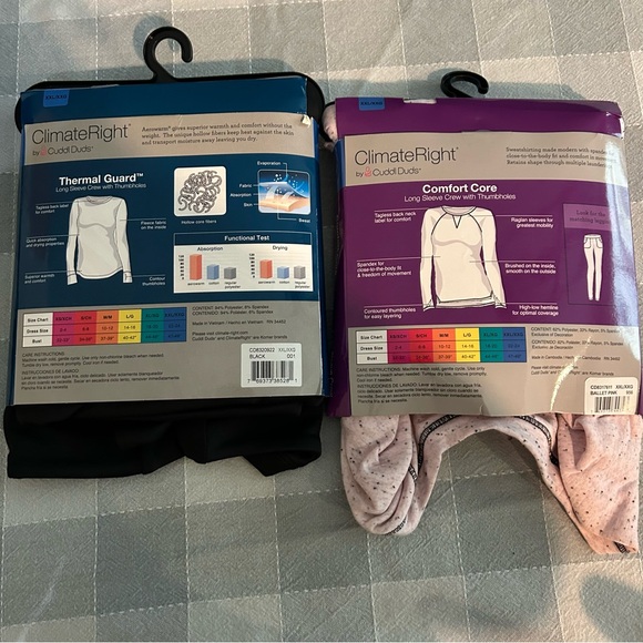 Cuddl Duds Black and Burgundy Long Sleeve Sweaters - Picture 4 of 4